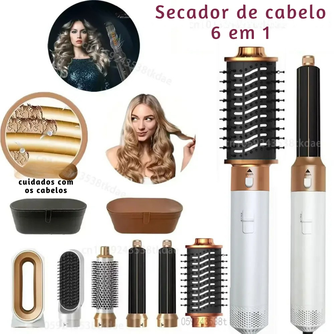 Escova Modeladora 6 em 1 Profissional