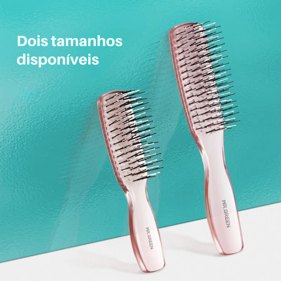 Pente Massageador de Cabelo Verde
