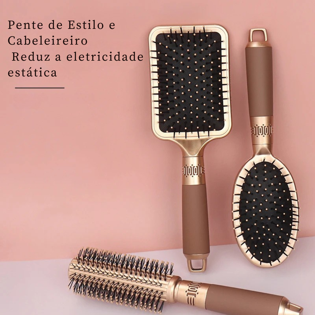 Escova Massageadora Antiestática para Cabelos