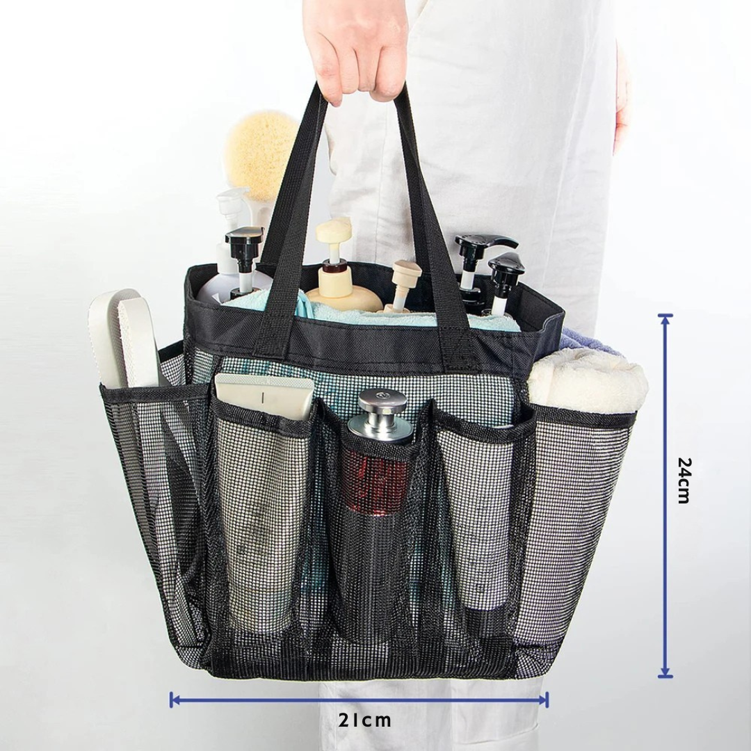 Caddy de Chuveiro Portátil com 8 Bolsos