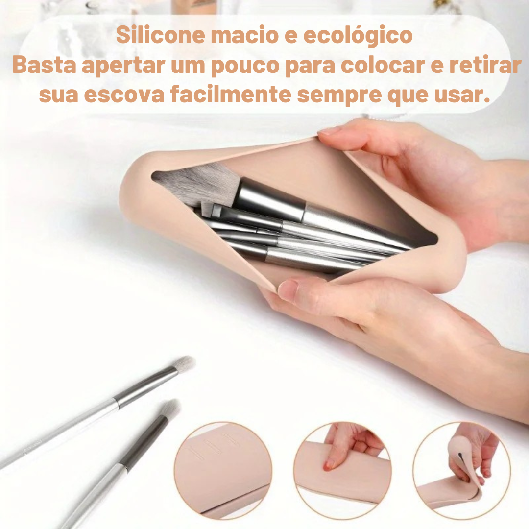 Organizador Portátil de Pincéis de Maquiagem