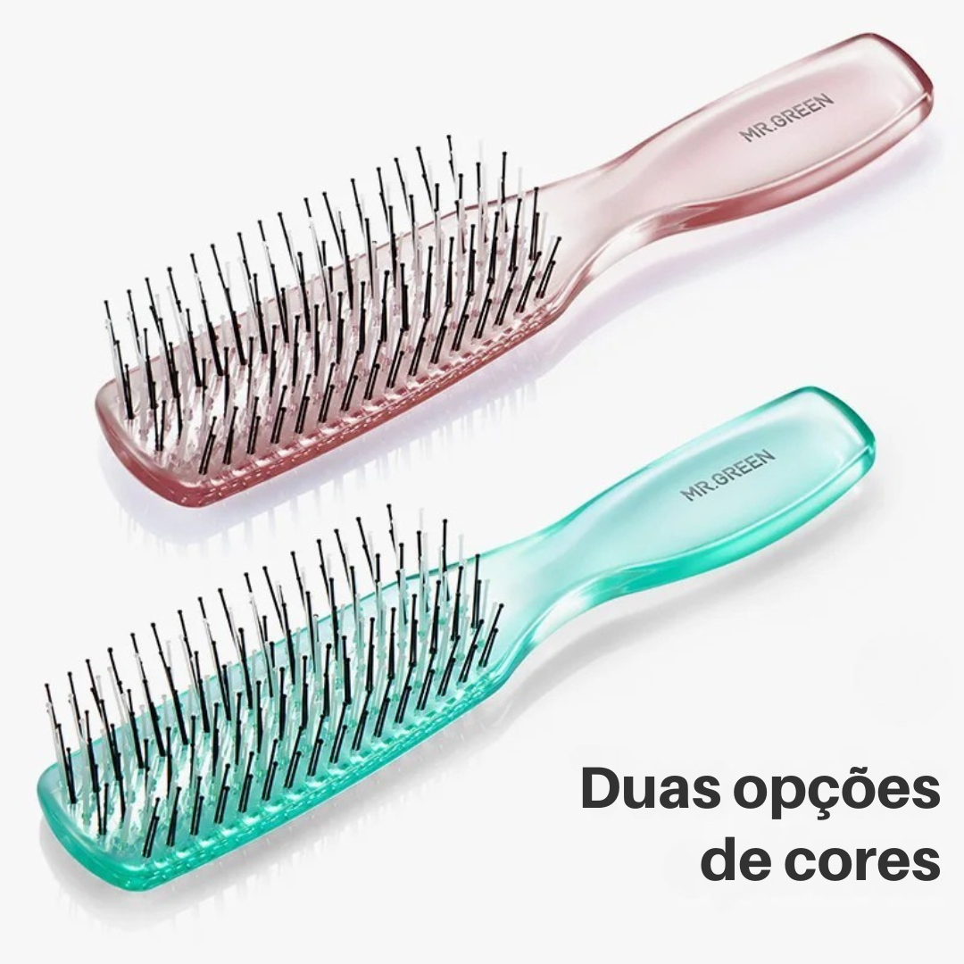 Pente Massageador de Cabelo Verde
