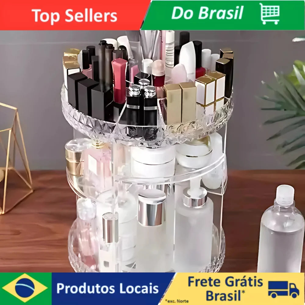 Organizador De Maquiagem Giratório 360º