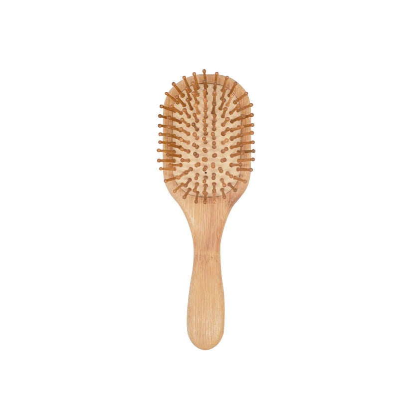 Profissional Pente De Madeira Saudável, Paddle Almofada, Perda De Cabelo Massagem Escova, Pente De Cabelo, Couro cabeludo Cuidados, Bambu, 1Pc