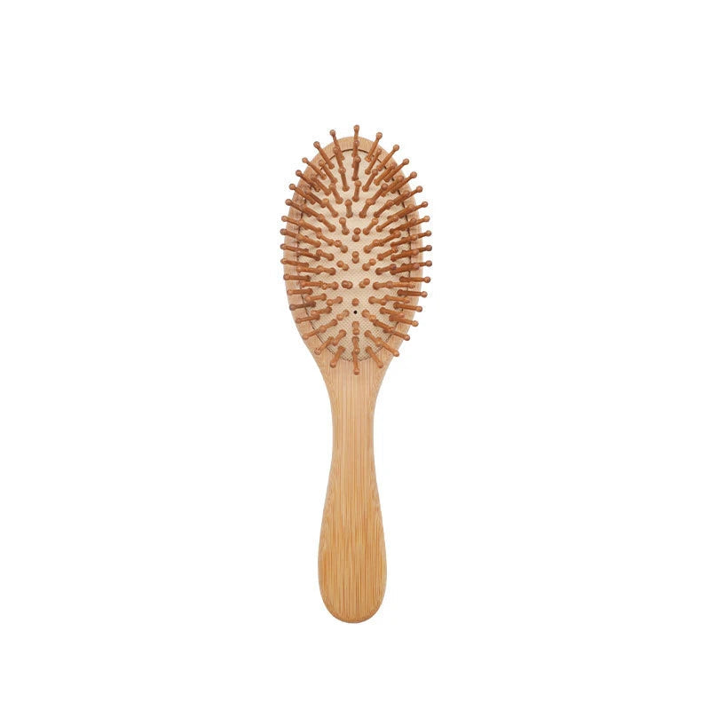 Profissional Pente De Madeira Saudável, Paddle Almofada, Perda De Cabelo Massagem Escova, Pente De Cabelo, Couro cabeludo Cuidados, Bambu, 1Pc