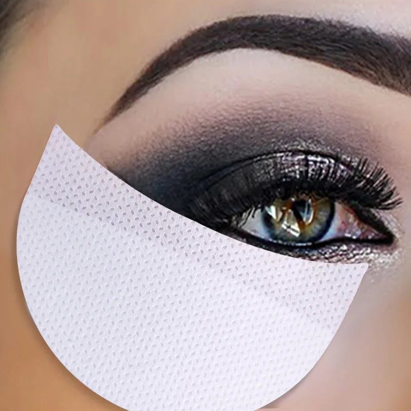 20/50/100 pçs estênceis de maquiagem dos olhos descartáveis sombra adesivos delineador escudo enxertada cílios isolar remendos de remoção de cílios