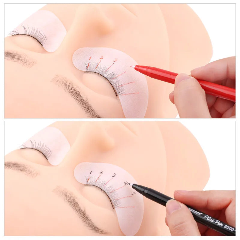 5/3/1 pçs caneta marcador de pele estéril ferramenta de extensão de cílios ponto fixo marcador caneta posicionamento da pele marcador tatuagem cílios acessórios