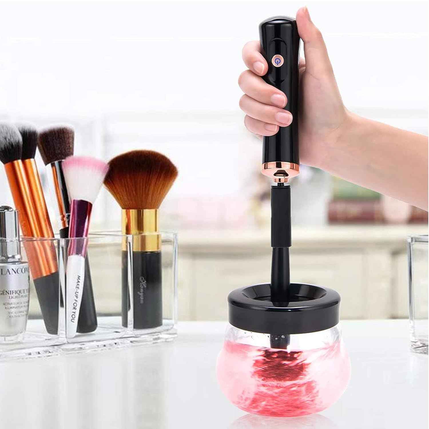 secagem rápida de pincéis, máquina para limpar pincéis, limpeza profissional de pincéis, limpador rápido de pincéis, limpador elétrico de pincéis, limpador de pincéis portátil, limpador de escovas de maquiagem, limpador automático de maquiagem, kit de limpeza de pincéis, ferramenta para limpeza de pincéis, aparelho para lavar pincéis