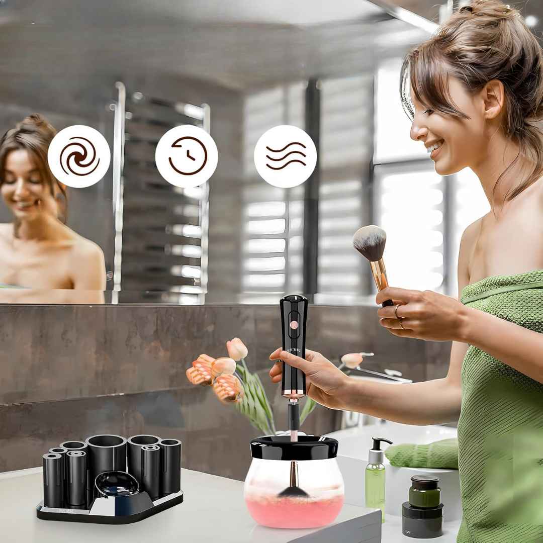 secagem rápida de pincéis, máquina para limpar pincéis, limpeza profissional de pincéis, limpador rápido de pincéis, limpador elétrico de pincéis, limpador de pincéis portátil, limpador de escovas de maquiagem, limpador automático de maquiagem, kit de limpeza de pincéis, ferramenta para limpeza de pincéis, aparelho para lavar pincéis