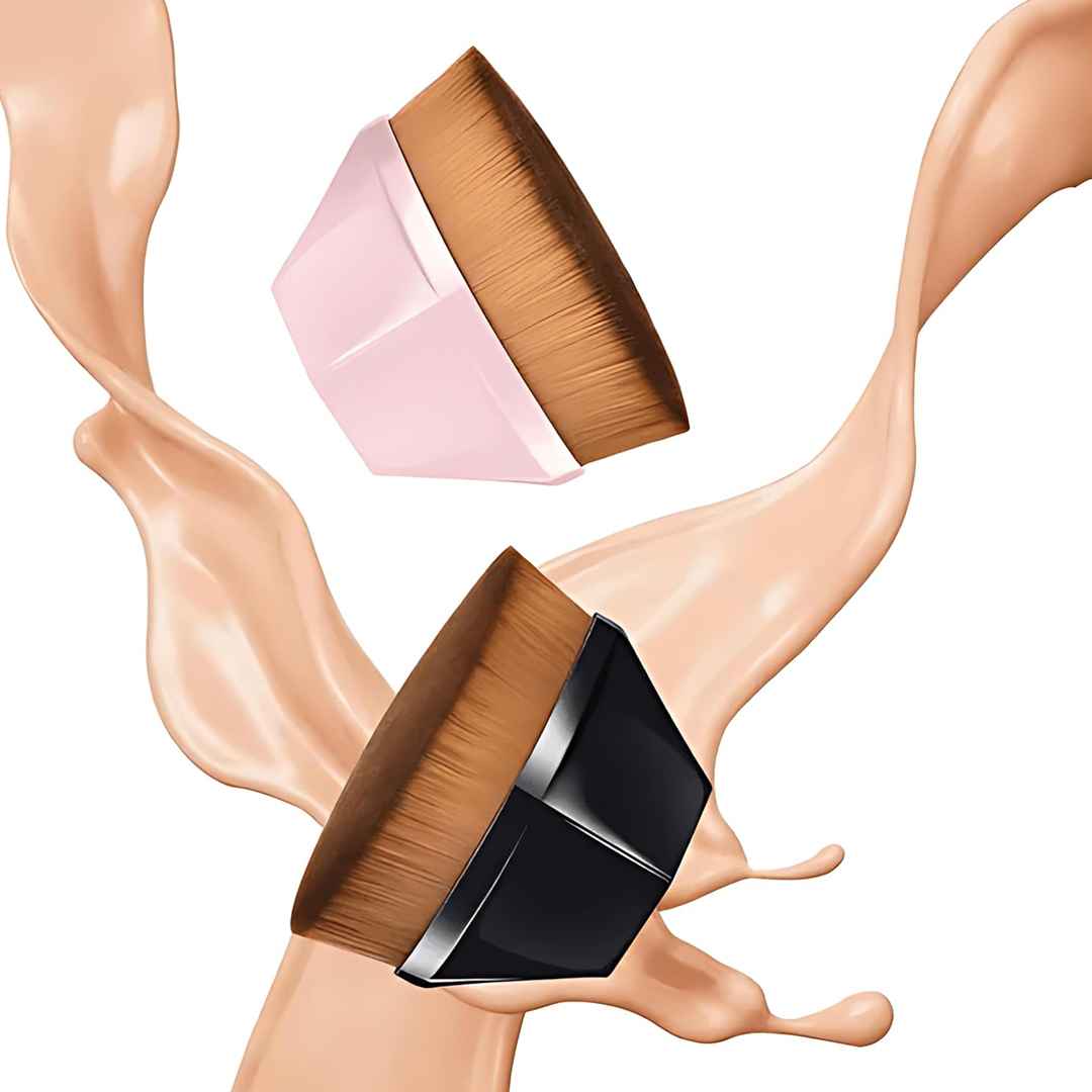 pincel para BB Cream, pincel para base profissional, pincel para acabamento perfeito, pincel macio para rosto, pincel kabuki hexagonal, pincel hexagonal para base, pincel denso para maquiagem, pincel de maquiagem para base líquida, pincel de maquiagem hexagonal, pincel de base compacto, pincel de alta cobertura