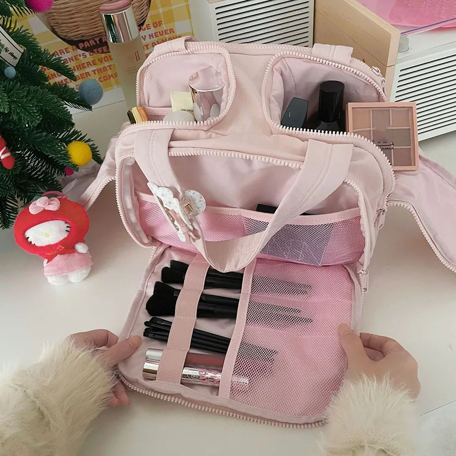 Grande capacidade saco de cosméticos feminino viagem lavagem bolsa banheiro partição chuveiro maquiagem bolsa unisex organizador de produtos de higiene pessoal