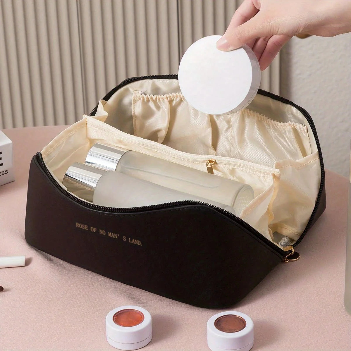 Organizador de maquiagem feminino kit de higiene pessoal saco compõem caso bolsa de armazenamento luxo senhora caixa, saco de cosméticos, saco organizador para viagem zip