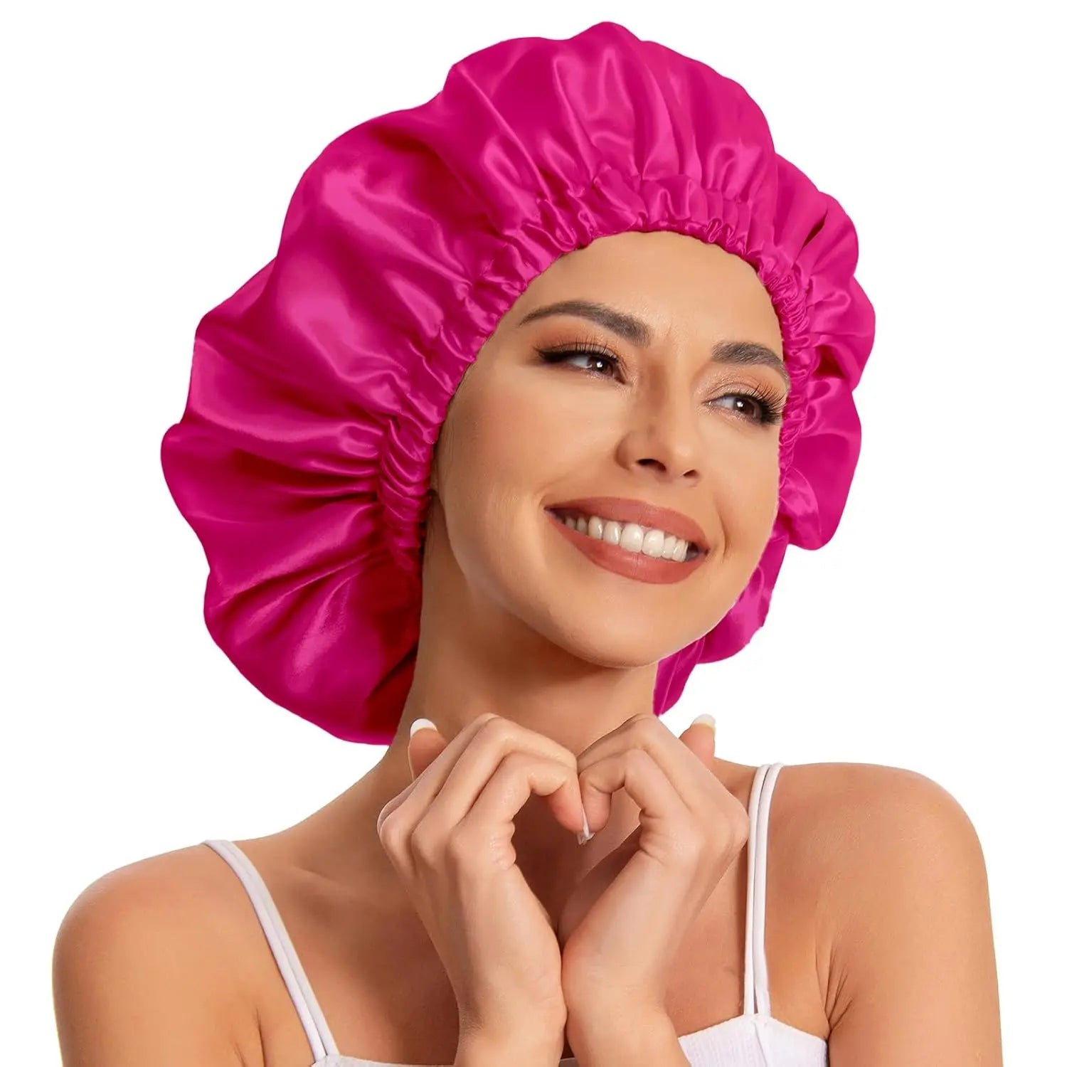 Gorro de cetim de seda gorro de cabelo dormir slouchy gorro chapéu de cetim touca de dormir bonnets para cabelo encaracolado natural feminino