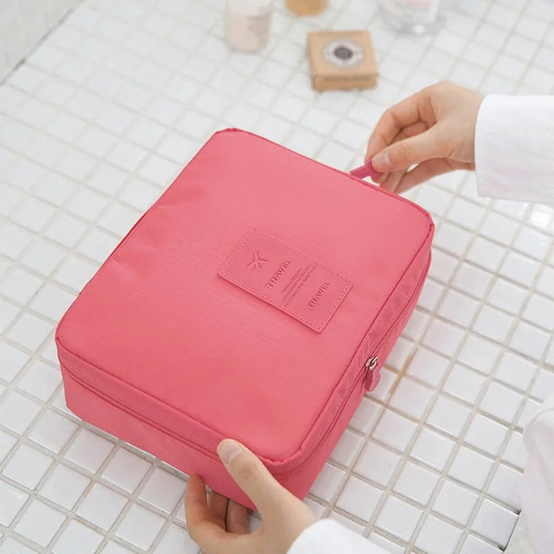 Simples Washbag Square Coreano Maquiagem Feminina Saco De Cosméticos Viagem Organizador De Viagens Personalizado Cosméticos Sacos De Mulheres Em oferta