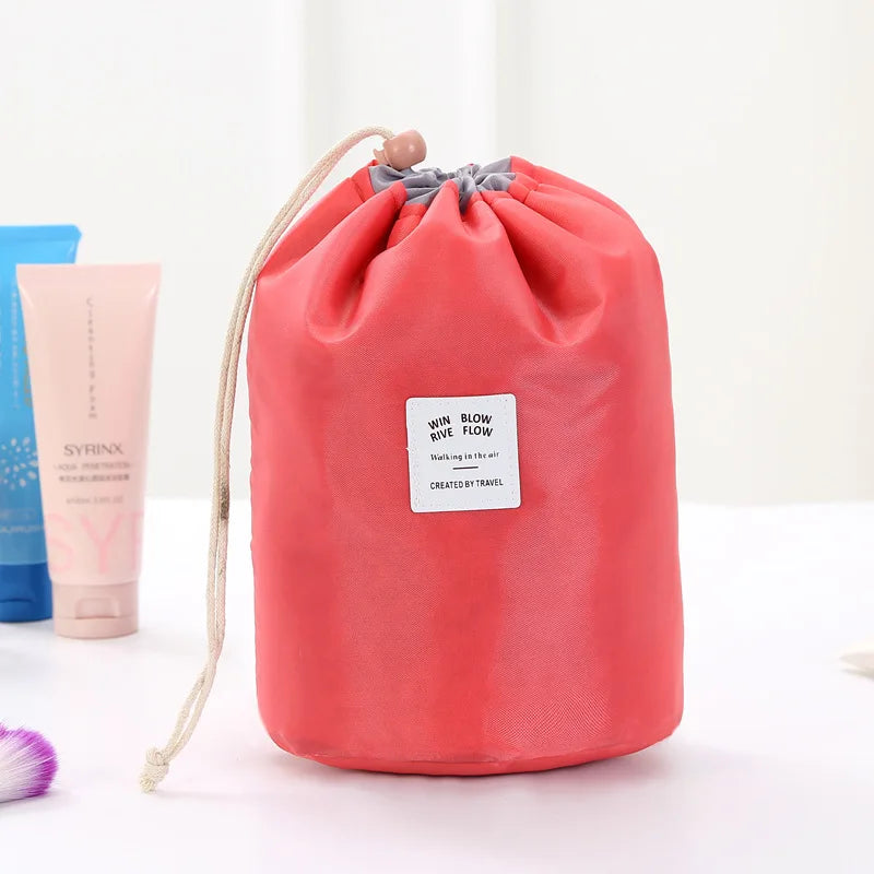 Mulheres saco de cosméticos moda redonda à prova dwaterproof água saco de maquiagem viagem organizador de maquiagem feminino armazenamento kit de higiene pessoal caso senhora caixa