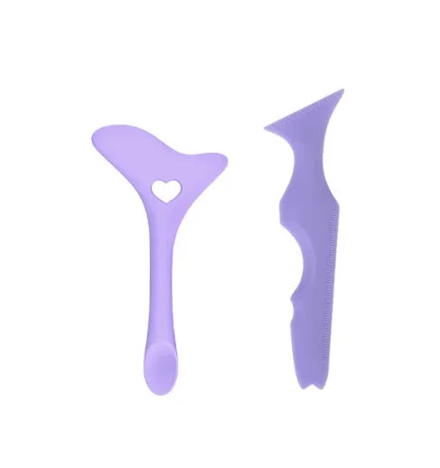 2 pçs conjunto alado delineador estêncil rímel escudo aplicador conjunto reutilizável silicone delineador guia ferramenta para maquiagem dos olhos, máscara aplic