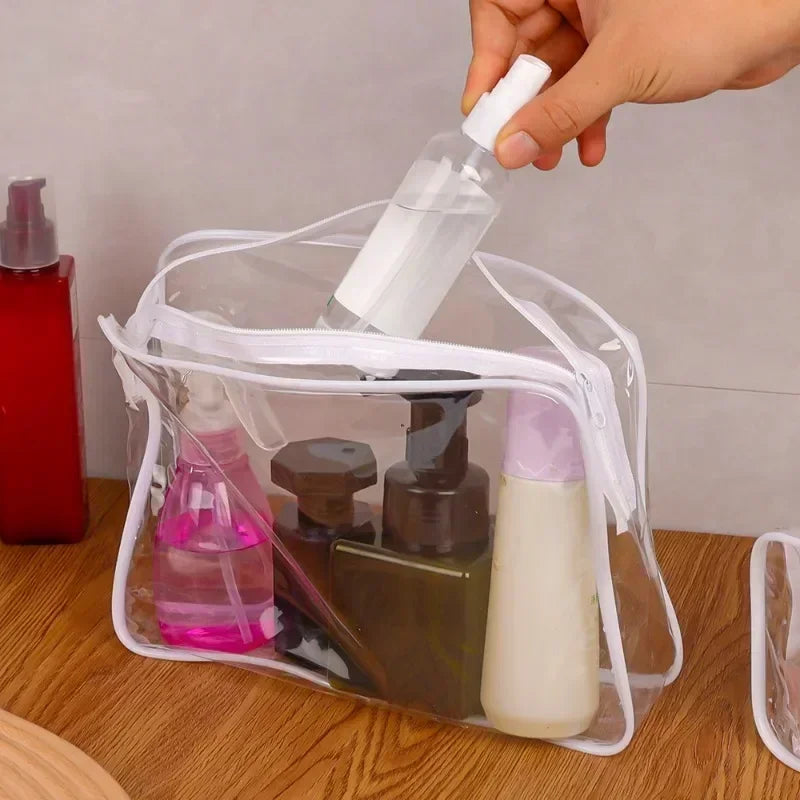 Bolsa de lavagem de viagem portátil feminina transparente à prova dwaterproof água bolsa de armazenamento de maquiagem grande capacidade organizador de cosméticos beleza caso feminino