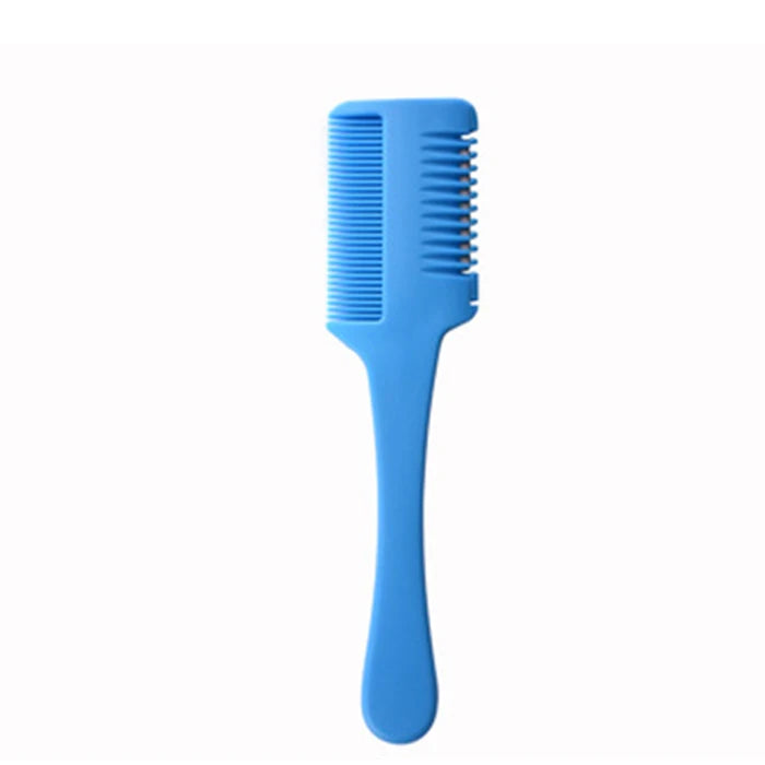 1pc pente de corte de cabelo escovas de cabelo com lâminas de barbear aparador de cabelo ferramentas de desbaste barbearia salão de beleza ferramenta de estilo pente