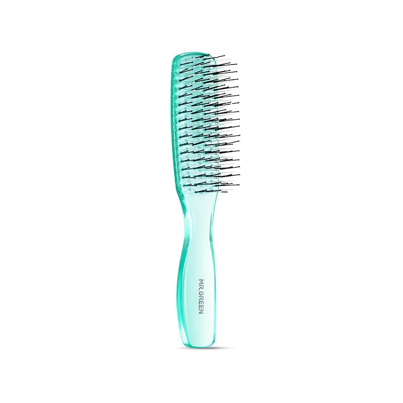 verde escova de cabelo couro cabeludo massagem pentes volumizing estilo de cabelo fino ferramenta desembaraçar para cabelos longos molhados e secos presente feminino