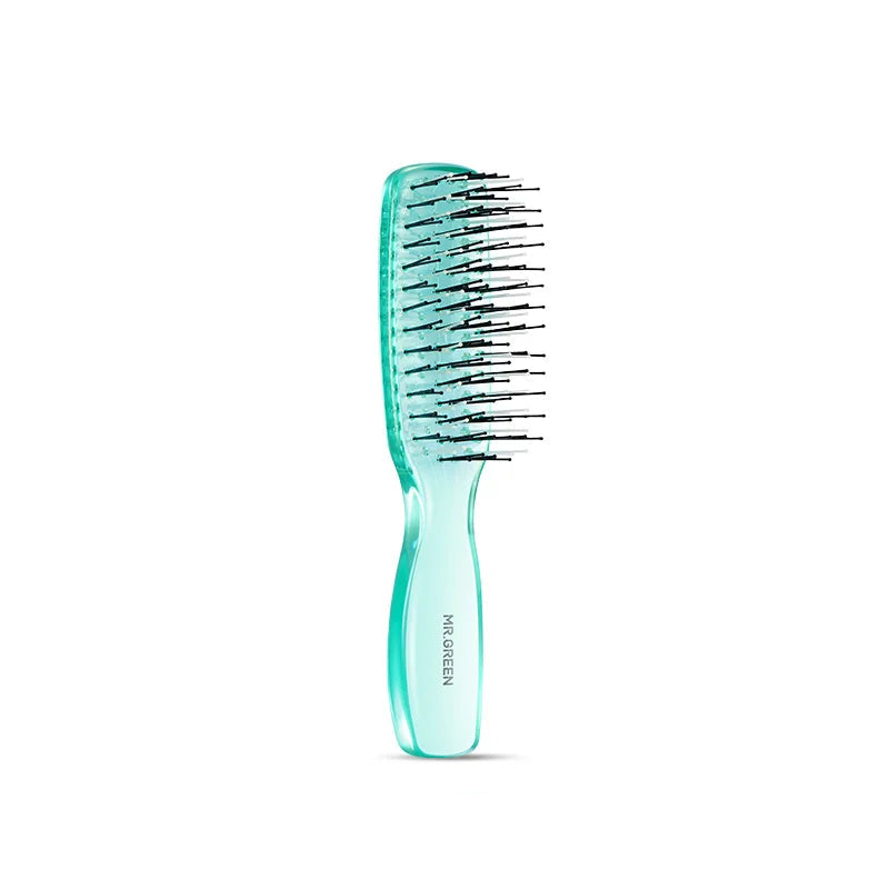verde escova de cabelo couro cabeludo massagem pentes volumizing estilo de cabelo fino ferramenta desembaraçar para cabelos longos molhados e secos presente feminino