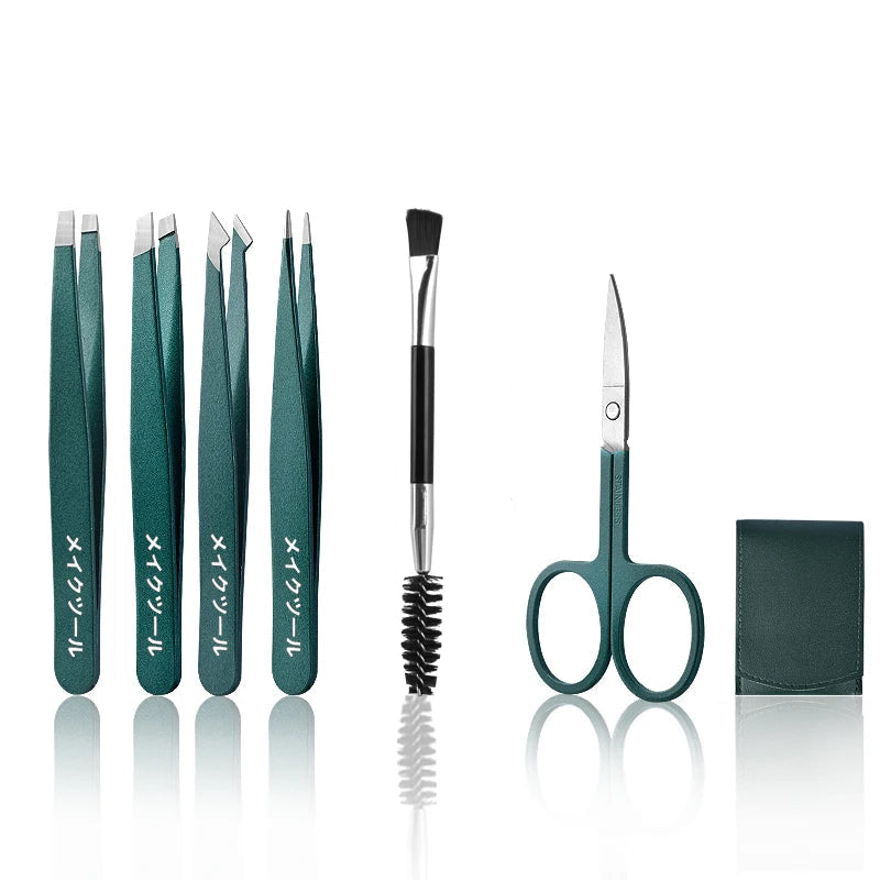 2/4/6 pçs ferramentas de beleza pinça de sobrancelha clipe de remoção de cabelo de aço inoxidável para pinça de extensão de cílios colorido profissional fazer