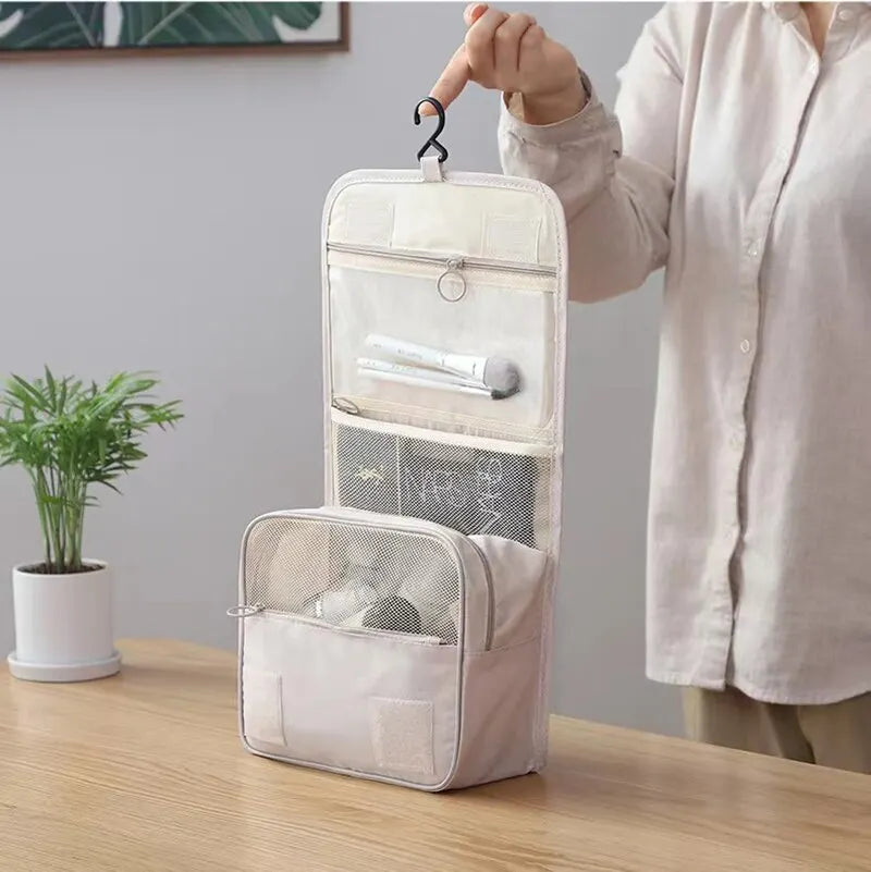 Saco de Viagem Impermeável para Mulheres, Maquiagem, Sacos Cosméticos, Organizador De Artigos De Higiene Pessoal, Armazenamento, Gancho Do Banheiro, Bolsa De Lavagem, Alta Qualidade