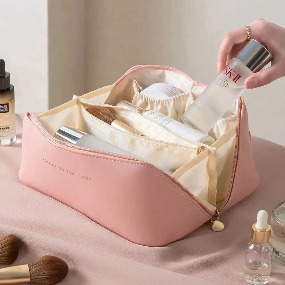 Organizador de maquiagem feminino kit de higiene pessoal saco compõem caso bolsa de armazenamento luxo senhora caixa, saco de cosméticos, saco organizador para viagem zip