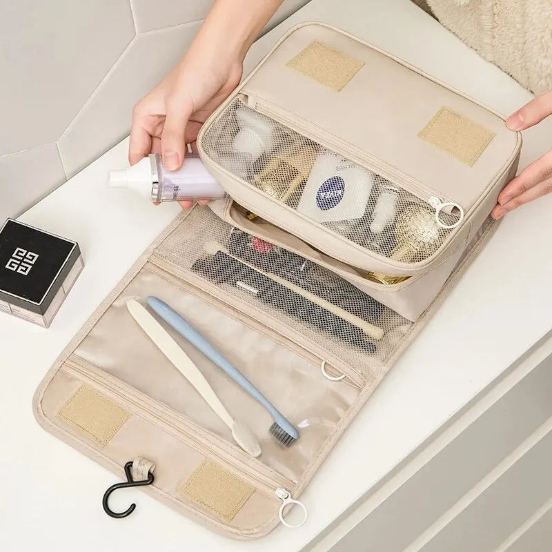 Saco de Viagem Impermeável para Mulheres, Maquiagem, Sacos Cosméticos, Organizador De Artigos De Higiene Pessoal, Armazenamento, Gancho Do Banheiro, Bolsa De Lavagem, Alta Qualidade