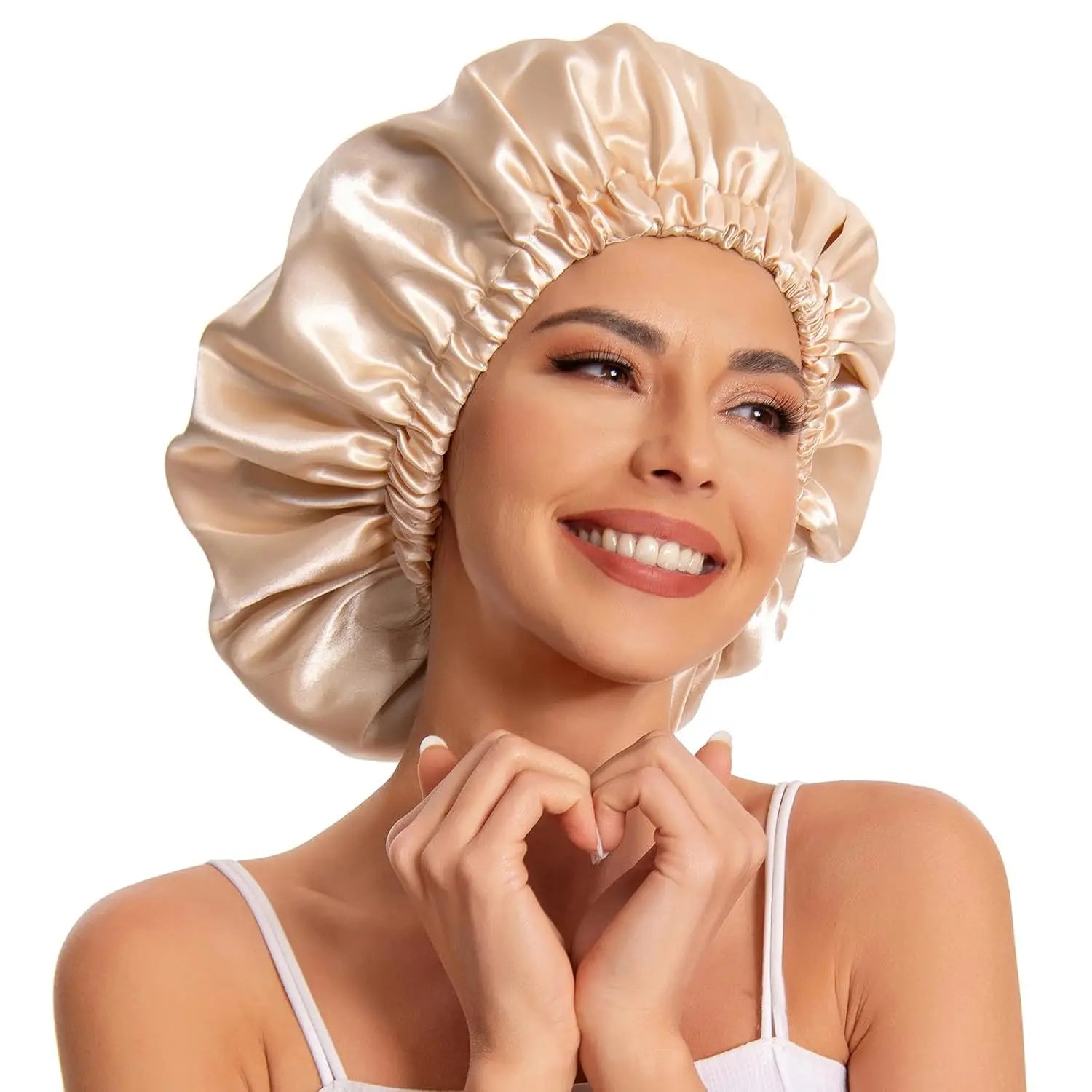 Gorro de cetim de seda gorro de cabelo dormir slouchy gorro chapéu de cetim touca de dormir bonnets para cabelo encaracolado natural feminino