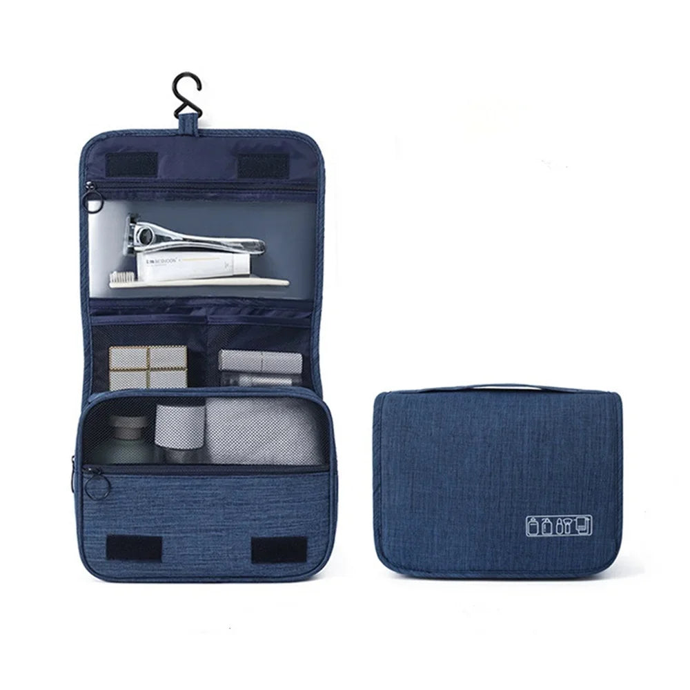 Bolsa de higiene portátil com gancho pendurado, à prova d'água, feminina, banheiro, armazenamento de cosméticos, grande capacidade, viagem, homens, maquiagem