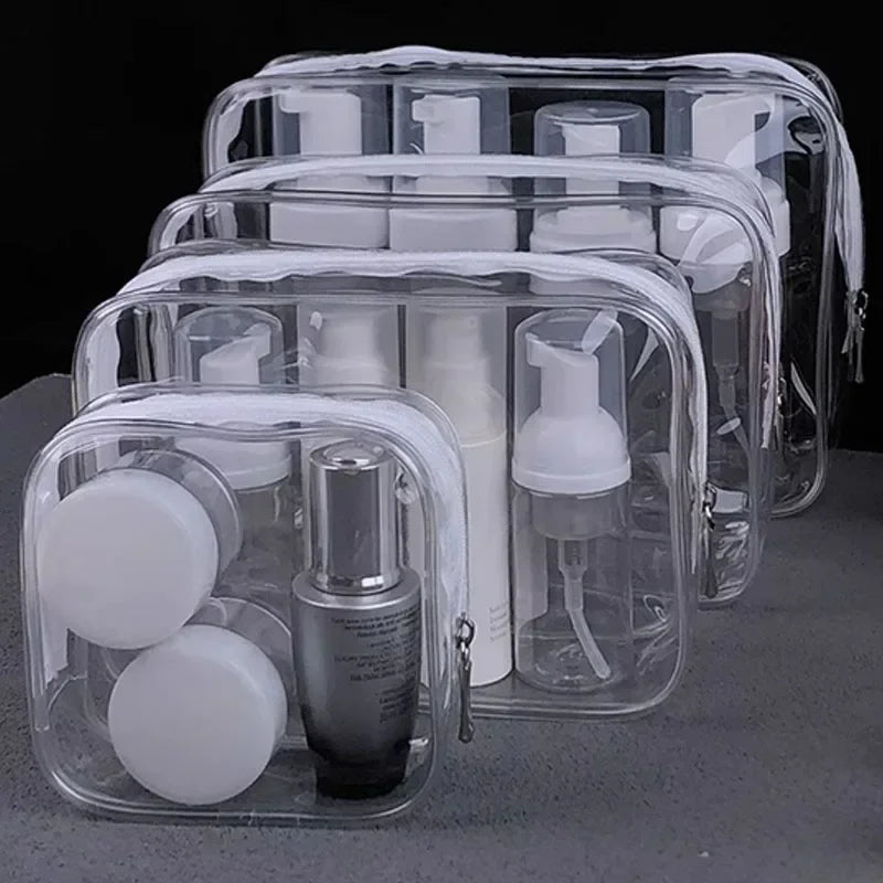 Bolsa de lavagem de viagem portátil feminina transparente à prova dwaterproof água bolsa de armazenamento de maquiagem grande capacidade organizador de cosméticos beleza caso feminino