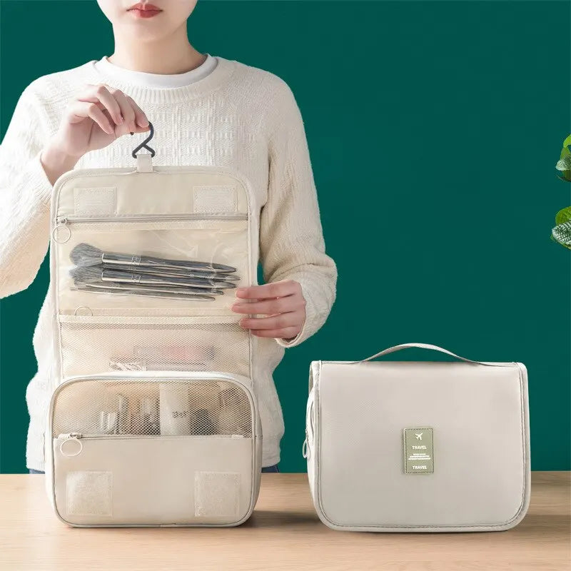 Saco de Viagem Impermeável para Mulheres, Maquiagem, Sacos Cosméticos, Organizador De Artigos De Higiene Pessoal, Armazenamento, Gancho Do Banheiro, Bolsa De Lavagem, Alta Qualidade