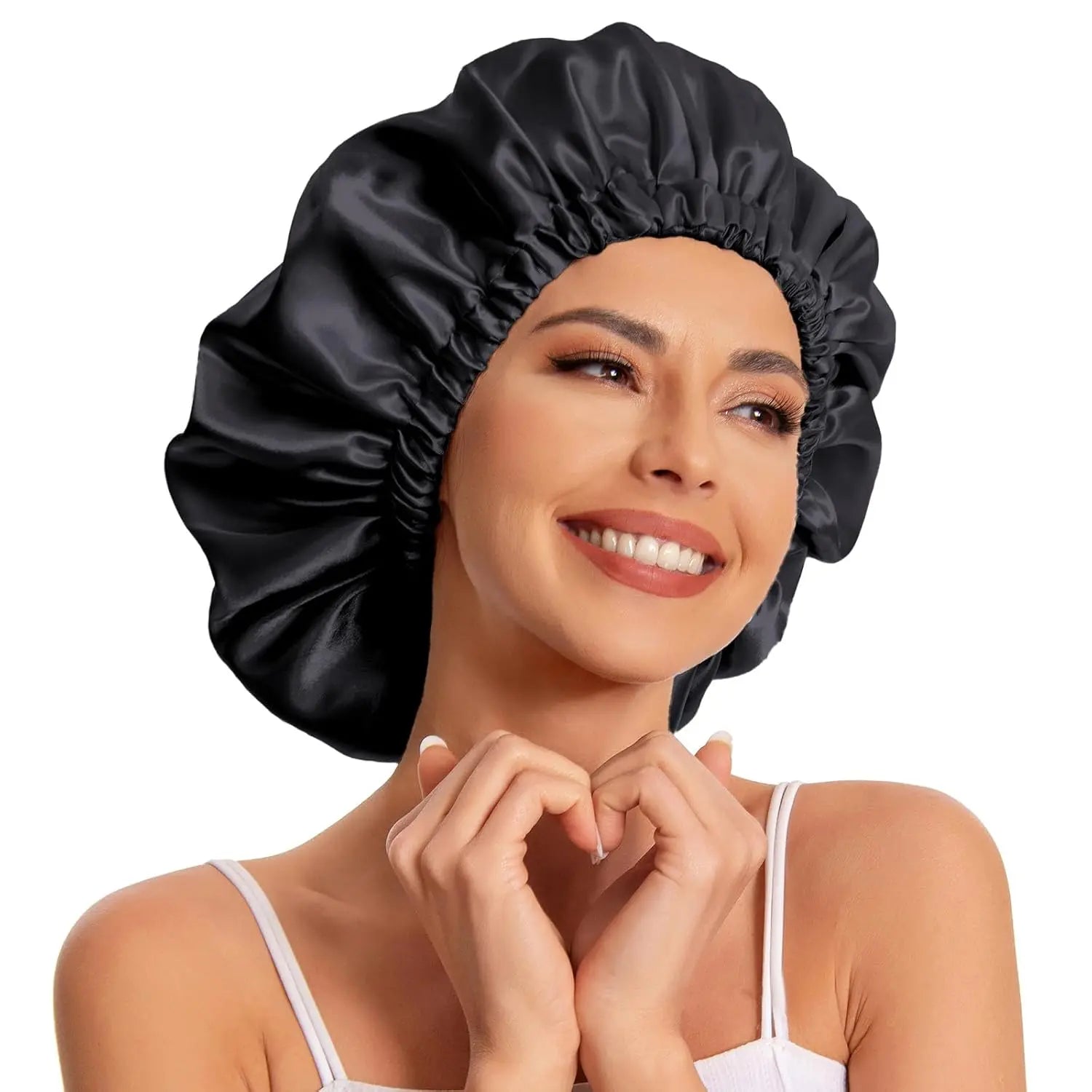 Gorro de cetim de seda gorro de cabelo dormir slouchy gorro chapéu de cetim touca de dormir bonnets para cabelo encaracolado natural feminino