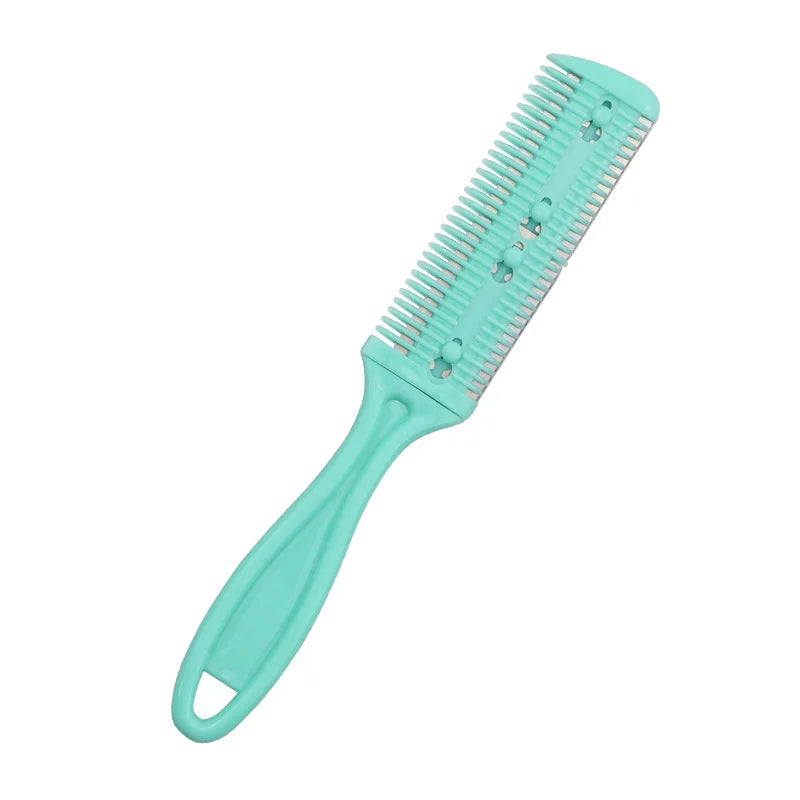 1pc pente de corte de cabelo escovas de cabelo com lâminas de barbear aparador de cabelo ferramentas de desbaste barbearia salão de beleza ferramenta de estilo pente