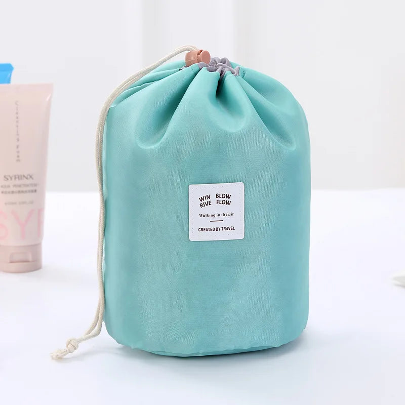 Mulheres saco de cosméticos moda redonda à prova dwaterproof água saco de maquiagem viagem organizador de maquiagem feminino armazenamento kit de higiene pessoal caso senhora caixa