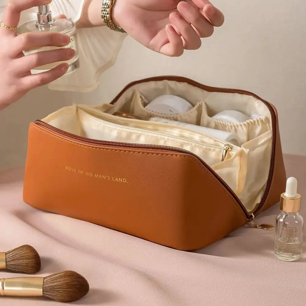 Organizador de maquiagem feminino kit de higiene pessoal saco compõem caso bolsa de armazenamento luxo senhora caixa, saco de cosméticos, saco organizador para viagem zip