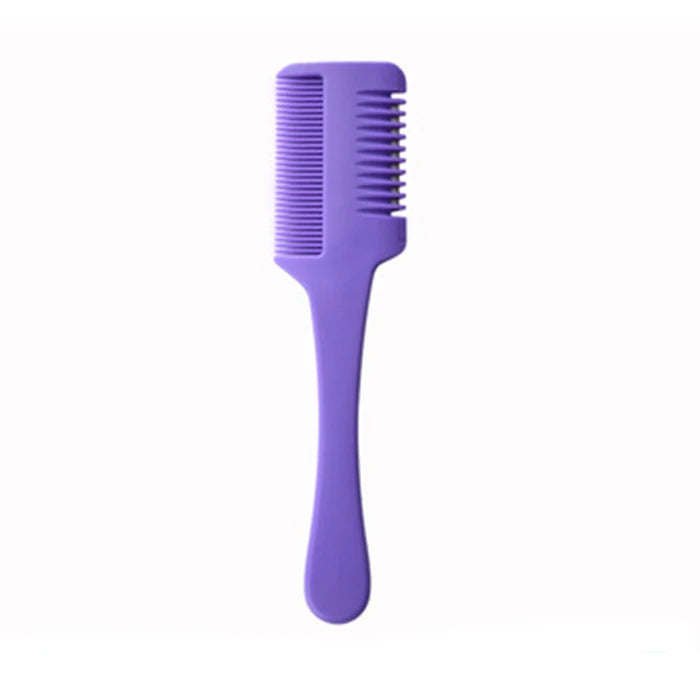 1pc pente de corte de cabelo escovas de cabelo com lâminas de barbear aparador de cabelo ferramentas de desbaste barbearia salão de beleza ferramenta de estilo pente