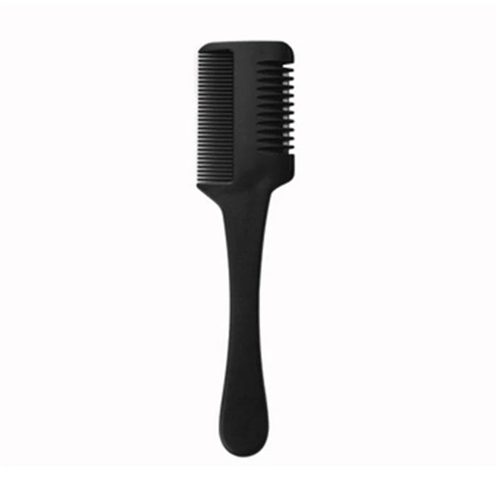 1pc pente de corte de cabelo escovas de cabelo com lâminas de barbear aparador de cabelo ferramentas de desbaste barbearia salão de beleza ferramenta de estilo pente