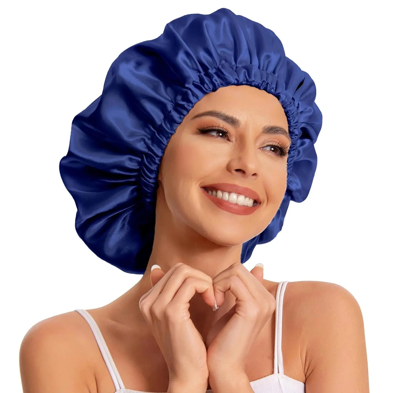 Gorro de cetim de seda gorro de cabelo dormir slouchy gorro chapéu de cetim touca de dormir bonnets para cabelo encaracolado natural feminino