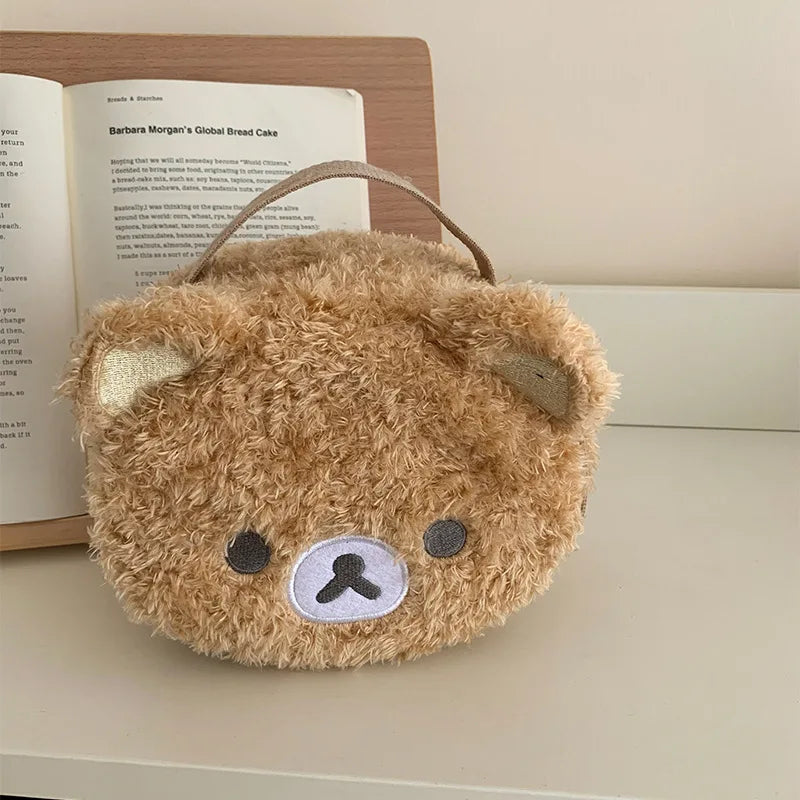 Bonito dos desenhos animados urso saco de cosméticos feminino grande capacidade portátil viagem saco de armazenamento de lavagem saco