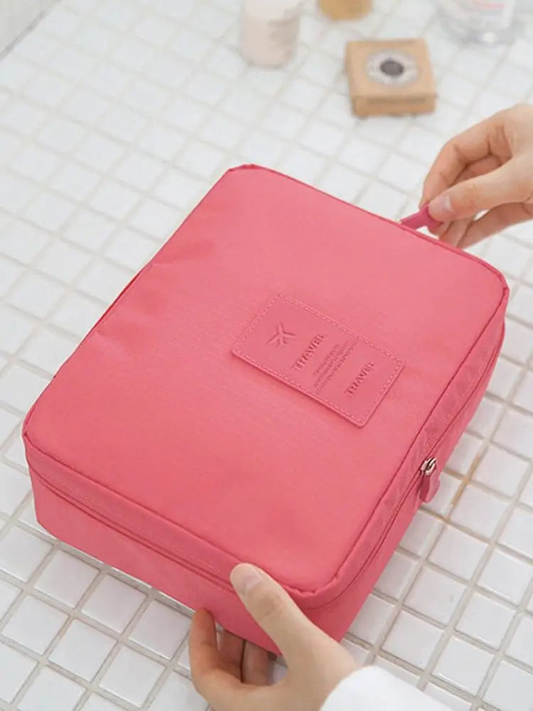 Simples Washbag Square Coreano Maquiagem Feminina Saco De Cosméticos Viagem Organizador De Viagens Personalizado Cosméticos Sacos De Mulheres Em oferta