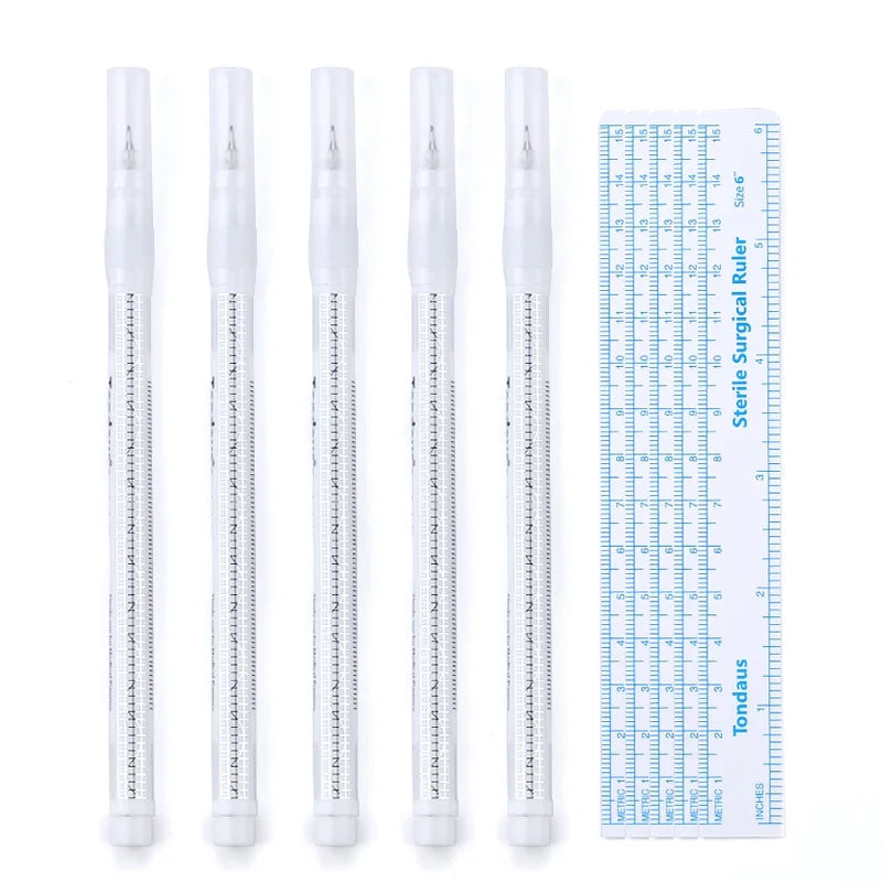 5/3/1 pçs caneta marcador de pele estéril ferramenta de extensão de cílios ponto fixo marcador caneta posicionamento da pele marcador tatuagem cílios acessórios