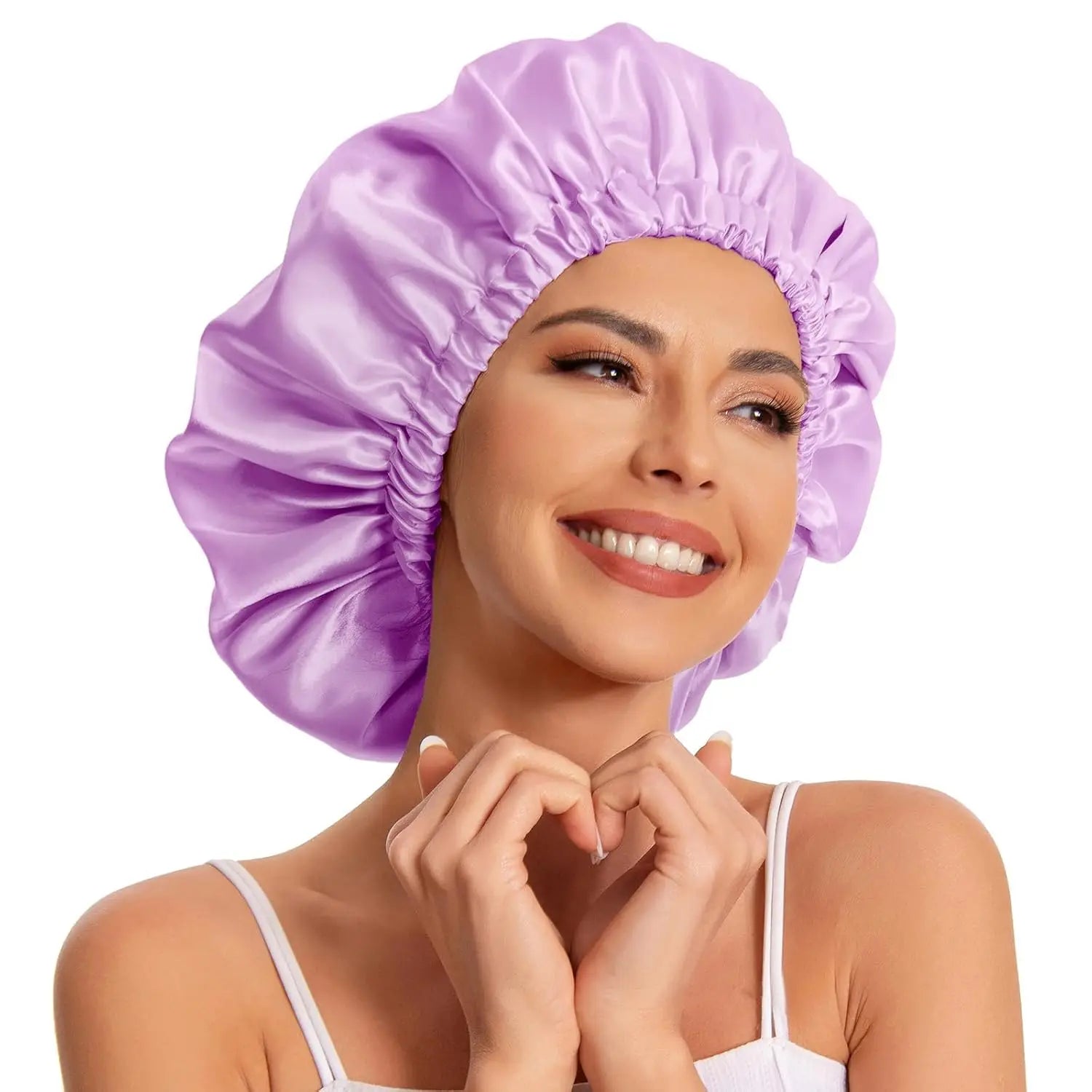 Gorro de cetim de seda gorro de cabelo dormir slouchy gorro chapéu de cetim touca de dormir bonnets para cabelo encaracolado natural feminino