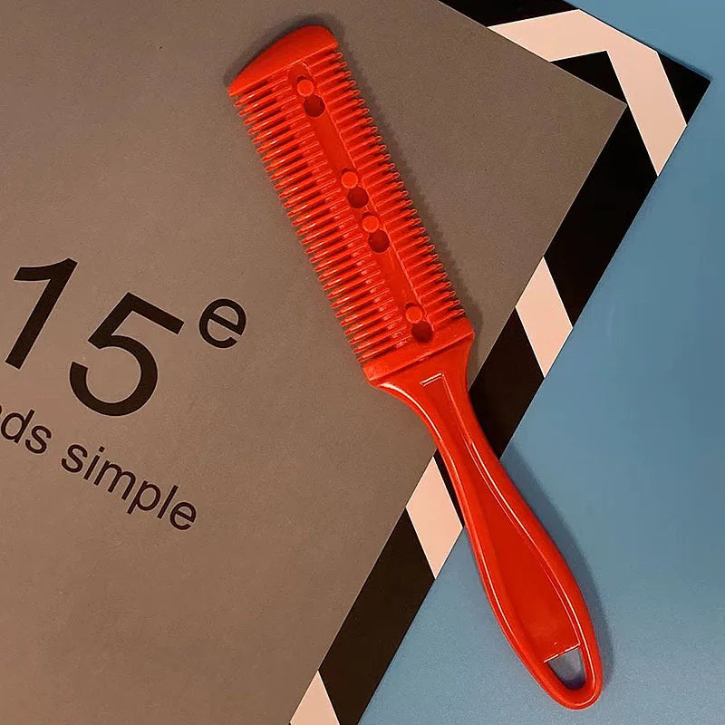 1pc pente de corte de cabelo escovas de cabelo com lâminas de barbear aparador de cabelo ferramentas de desbaste barbearia salão de beleza ferramenta de estilo pente