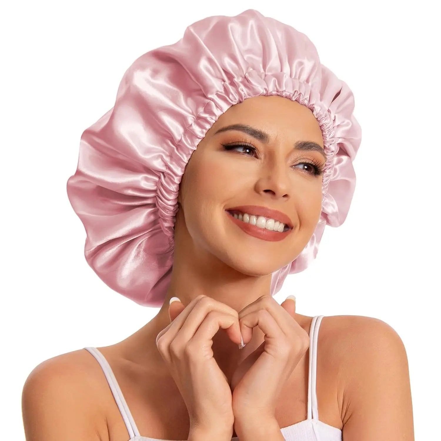 Gorro de cetim de seda gorro de cabelo dormir slouchy gorro chapéu de cetim touca de dormir bonnets para cabelo encaracolado natural feminino