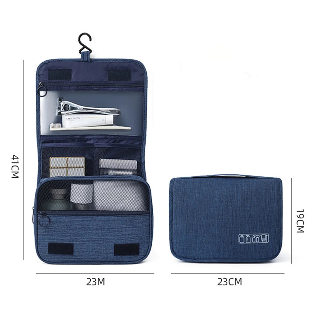Bolsa de higiene portátil com gancho pendurado, à prova d'água, feminina, banheiro, armazenamento de cosméticos, grande capacidade, viagem, homens, maquiagem