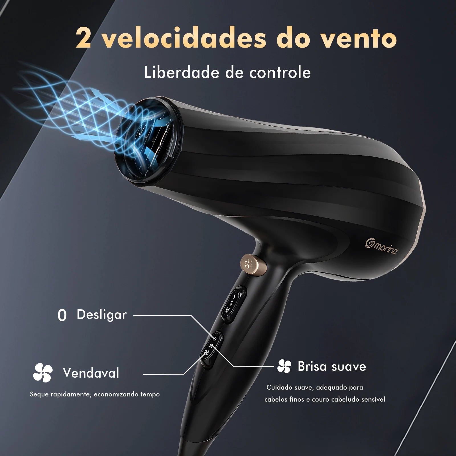 secador de cabelo,secador de cabelos,secador,Secador De Cabelo 110v-127v 1900w Preto/dourado,secador de cabelo elétrico