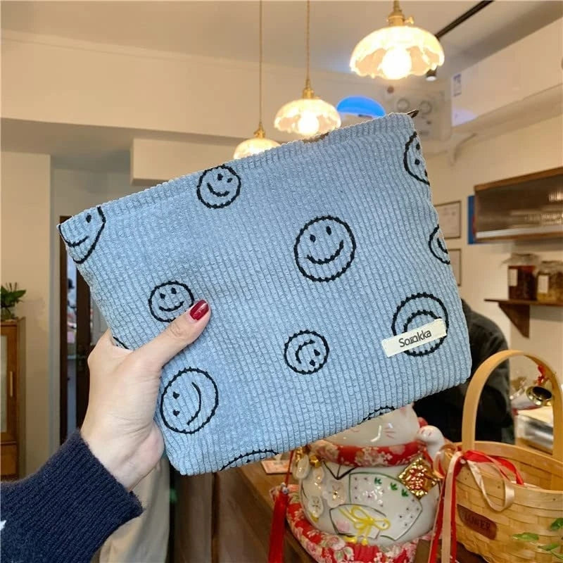 Bolsa de maquiagem grande xadrez saco de cosméticos capacidade viagem saco de higiene pessoal bonito pincéis de maquiagem acessórios estéticos saco de armazenamento