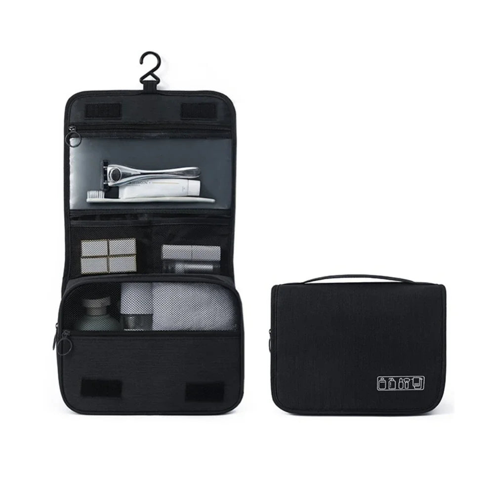 Bolsa de higiene portátil com gancho pendurado, à prova d'água, feminina, banheiro, armazenamento de cosméticos, grande capacidade, viagem, homens, maquiagem