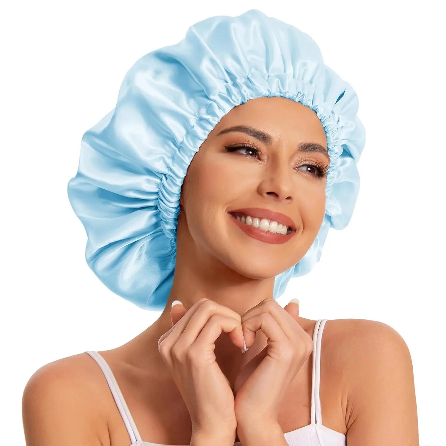 Gorro de cetim de seda gorro de cabelo dormir slouchy gorro chapéu de cetim touca de dormir bonnets para cabelo encaracolado natural feminino